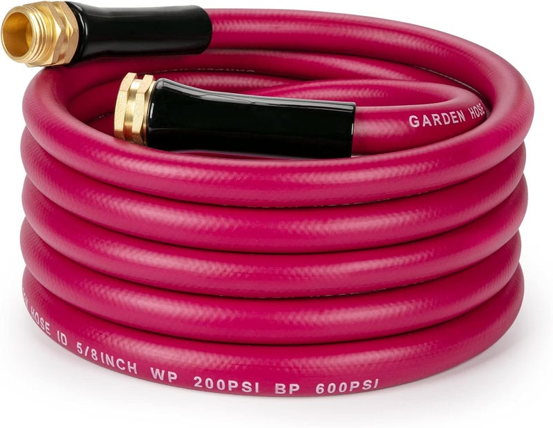WELLUCK Garden Hose 5/8 in x 25 FT, Heavy Duty Durable Anti Kink Flexible Garden Water Hose for Drinking Water Safe BPA Free, All-weather Lightweight Water Hose for Garden RV Camper Marine - Image 1